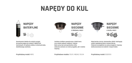 Napęd bateryjny do kul lustrzanych Ibiza MB15