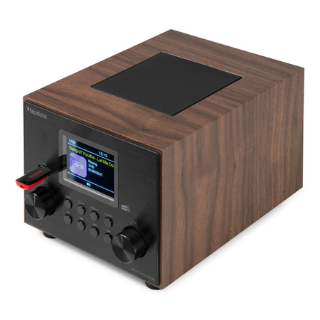 Radio Audizio Vieste DAB+ FM z subwooferem, ciemne drewno