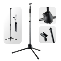 Statyw mikrofonowy podłogowy prosty z uchwytem 84-140 cm HSMB1 Hardman