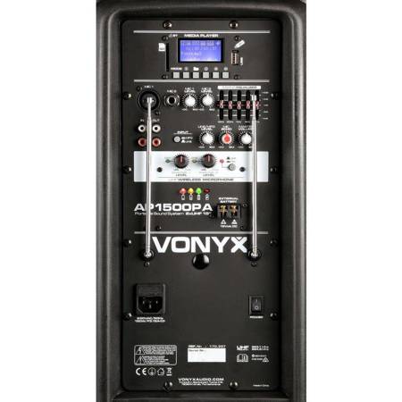 Kolumna mobilna z mikrofonami 800W Vonyx AP1500PA