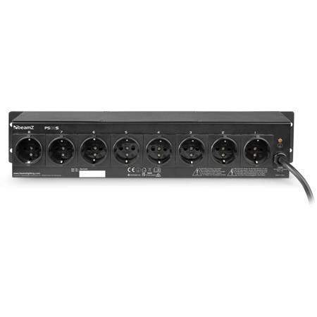 Listwa panel przełącznikowy BeamZ  PS08S  DJ - 8-kanałowy- Schuko