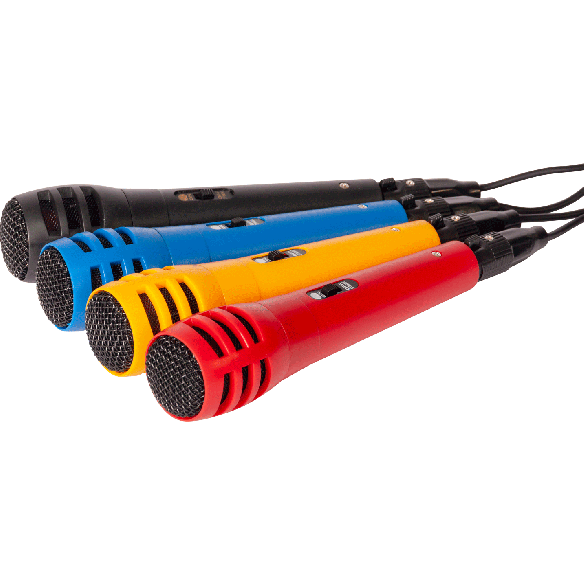Zestaw 4 kolorowych mikrofonów dynamicznych DM500