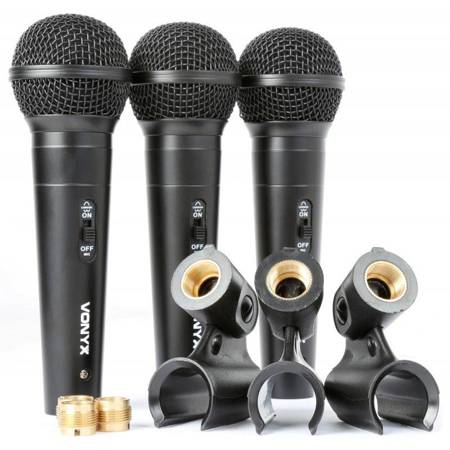 Zestaw trzech mikrofonów dynamicznych Vonyx VX1800S